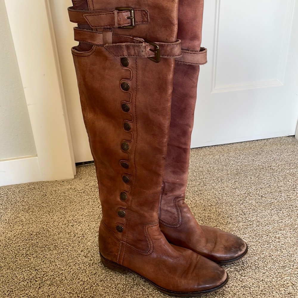 Sam Edelman knee high tan boots